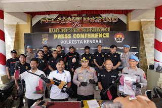 Polresta Kendari Ungkap Enam Kasus Pidana, Sajam hingga Senjata Api Rakitan
