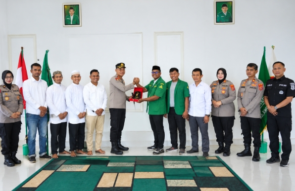 Perkuat Sinergi Kamtibmas, Kapolresta Kendari Silaturahmi Bersama GP Ansor