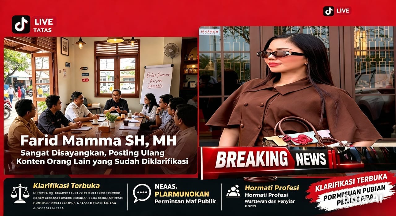 Farid Mamma: Tutup Siaran Tunjukkan Kesadaran Forum Jurnalis Pengacara Desak Tiga Pilar Penegak Hukum Tindaklanjuti Konten Fenny Frans